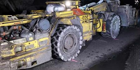 Photo of idling load haul dump (LHD) machine 