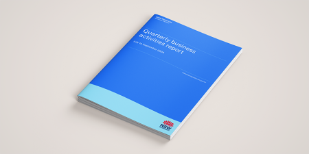 Front cover of the Quarterly business activities report July to September 2024