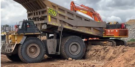 haul truck collides with excavator