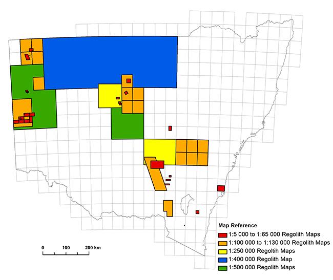 Regolith map coverage overview