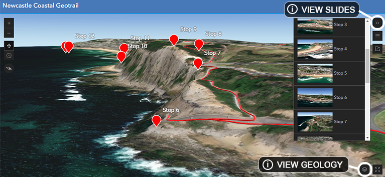 Newcastle Geotrail in 3D